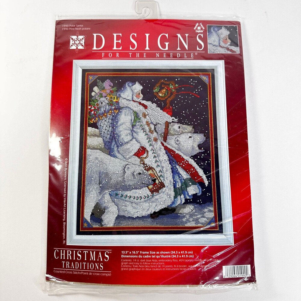 Cross Stitch Designs for the Needle Polar Santa New Sealed